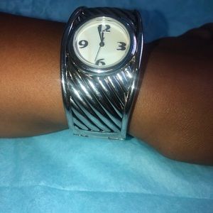 silver watch